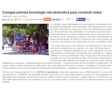 Comgas prioriza tecnologia não-destrutiva para construir redes
